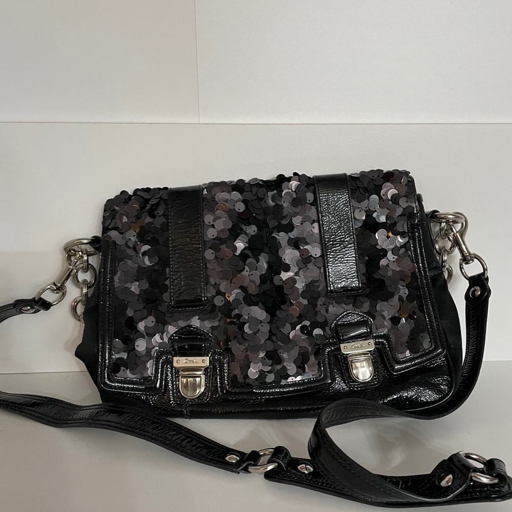 Coach purse. Black sequin.